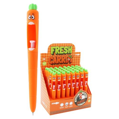 Gél toll JUNIOR Fresh Carrot 0,7 mm - kék utántöltő