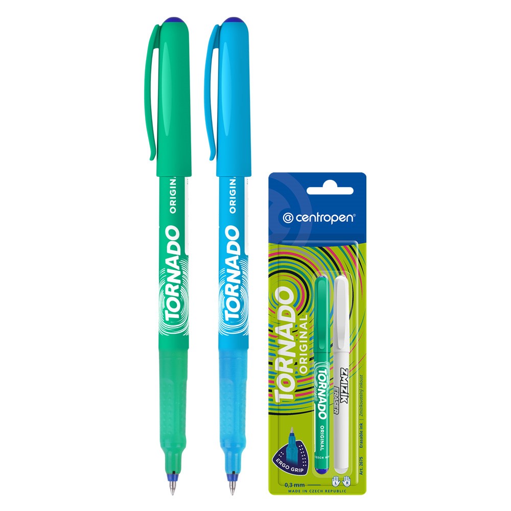 Golyóstoll CENTROPEN 2675/2 Tornado Original + radír, blister