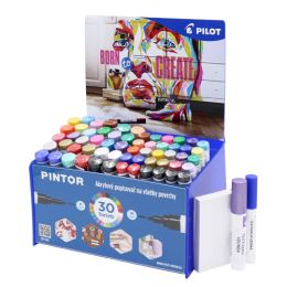 Pintor, PO, állvány, 60 darabos 24 színből álló, 2 féle végű készlet