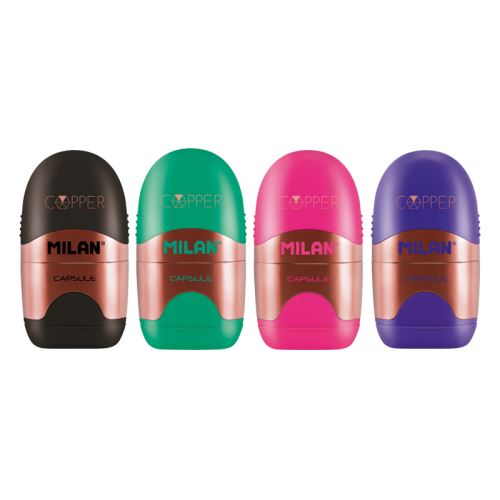 Guma + strúhadlo MILAN Capsule Copper