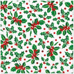 PAW L szalvéták 33x33cm Holly Pattern