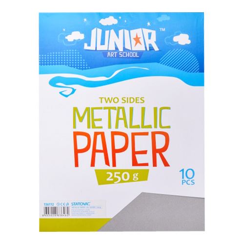 Dekor karton  A4 10 db ezüst metallic 250 g