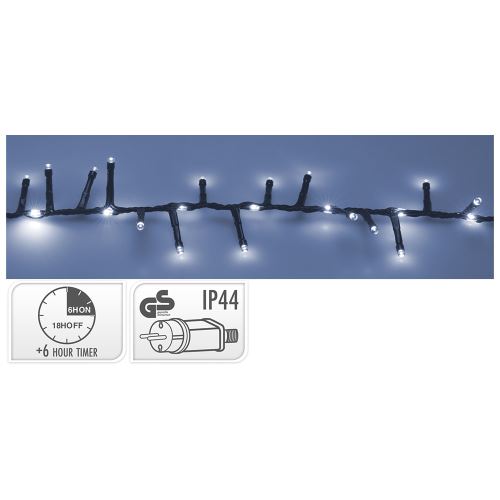 Fénylánc 710 LED hideg fehér, 10 m hosszú, kültéri. használat, 230V, vízesés hatás