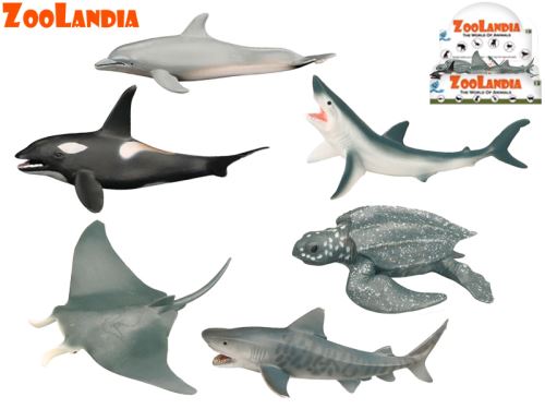 Zoolandia tengeri állatok 8-15 cm 6 fajta zacskóban 24 db DBX-ben