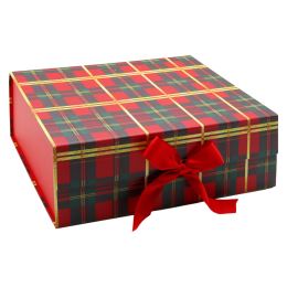 Darčeková krabica s mašľou 33 x 25 x 12 cm - vianočná
