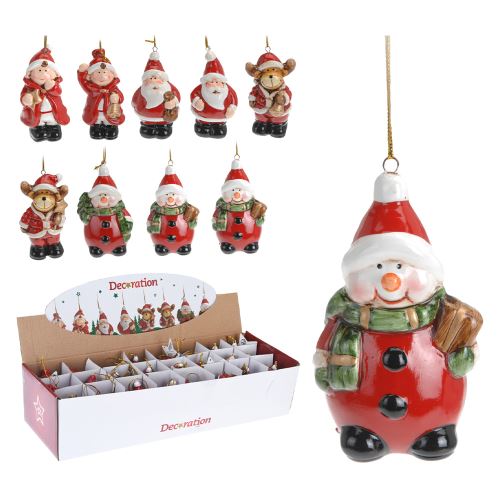 Függő figura - karácsonyi figurák keveréke /1db (8 változat)
