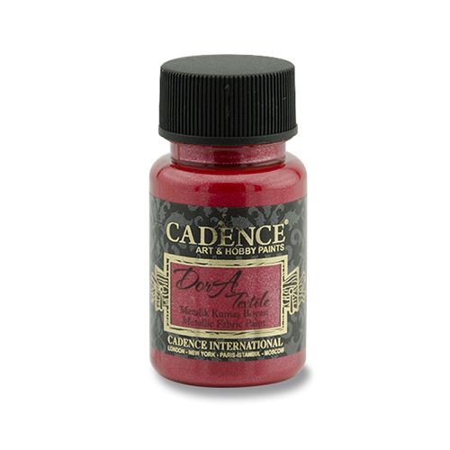 Textilfesték Cadence, fém. piros, 50 ml
