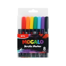 M&G MOCALO akril filctoll, 1 mm-es tollhegy (8 színből álló készlet)