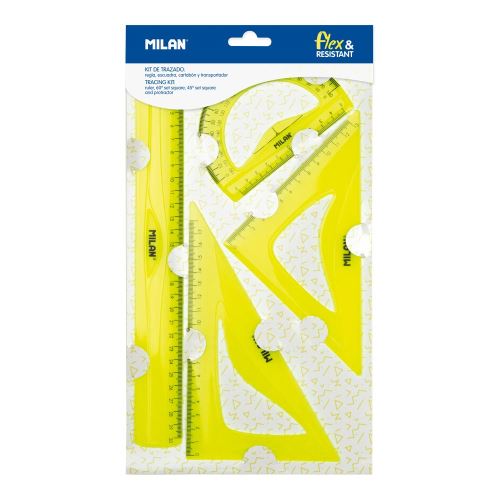 Sada pravítok MILAN Flex&Resistant (séria Acid) -  žltá