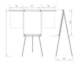 Flipchart ARTA YSA PLUS 70x100 cm, mágneses karokkal (4)