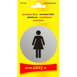 Információs tábla 7,5 cm - női mosdó (1)