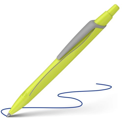 Pero guľôčkové Schneider Reco Neon yellow - modrá náplň