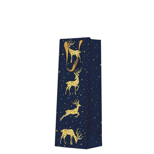 Ajándéktáska üveghez - PREMIUM Gold
Deer 12x10x37 cmcm