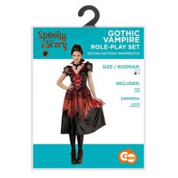 Kostým / Gotická upírska súprava pre dospelých (šaty, golier), veľkosť M (3)
