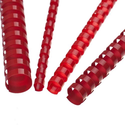 Hrebene plastové 6 mm červené