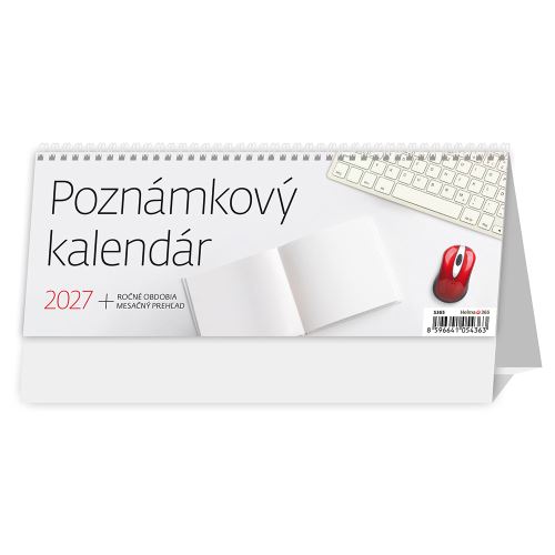 2027-es asztali naptár Jegyzetfüzet