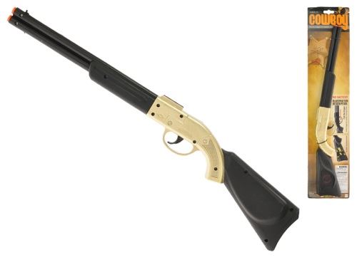Cowboy összecsukható puska arany 50 cm kartonpapíron