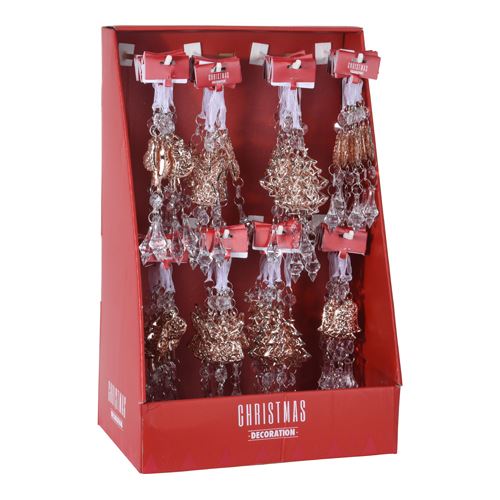 Karácsonyfadísz - PP champagne - különböző mtívok 16 cm, 1db