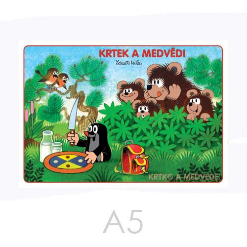 Színező oldal A5 Akim - Vakond és medvék