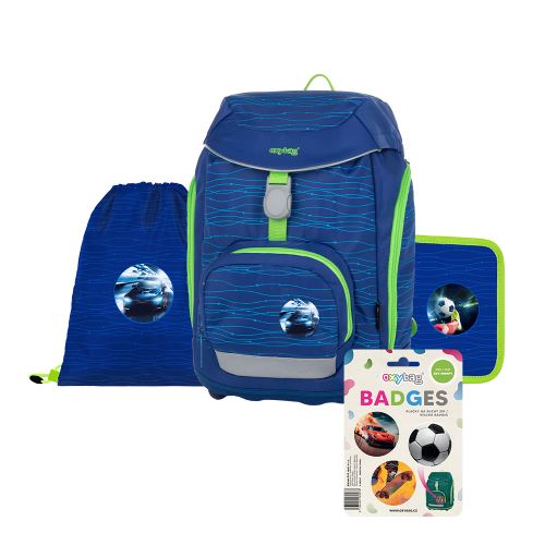 Školská taška - 4 dielny set OXY - Sherpy Blue