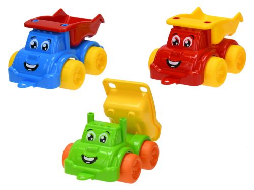 Vidám dömper 21 cm, 3 színben, 12 m+