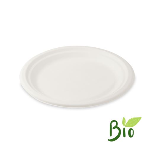Kerek tányér ORGANIC cukornád 22 cm, 50 db