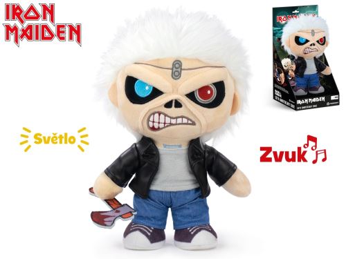 Iron Maiden Eddie 26cm plüss elemes, fény és hang 0m+ dobozban, elemmel működtethető