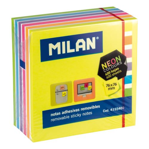 Blok lep MILAN NEON kocka 76 x 76 mm 400 l.
