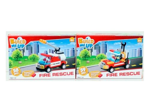 BuildMeUp építőjáték - Fire rescue 2 féle, 58 db és 59 db a dobozban