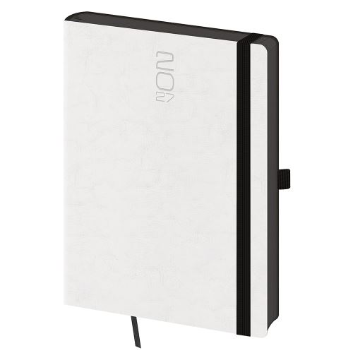 2027-es heti zsebnapló „Memory” gumiszalaggal – fehér
