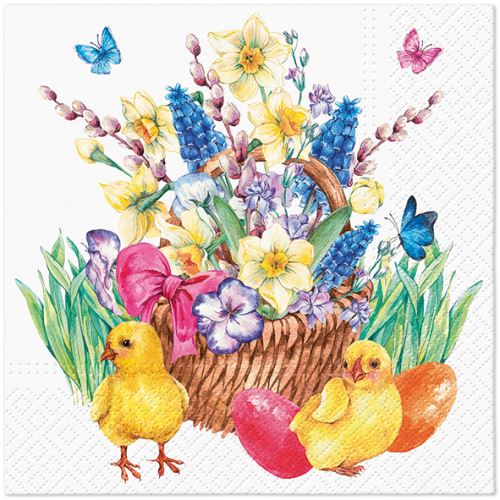 TaT szalvéták 33x33cm Easter Bouquet