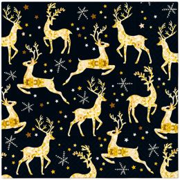 PAW L szalvéták 33x33cm Golden Reindeer Charm