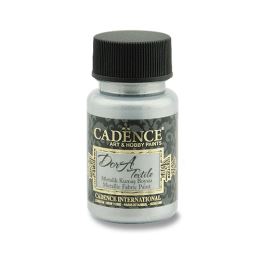 Textilfesték Cadence, fém. ezüst, 50 ml