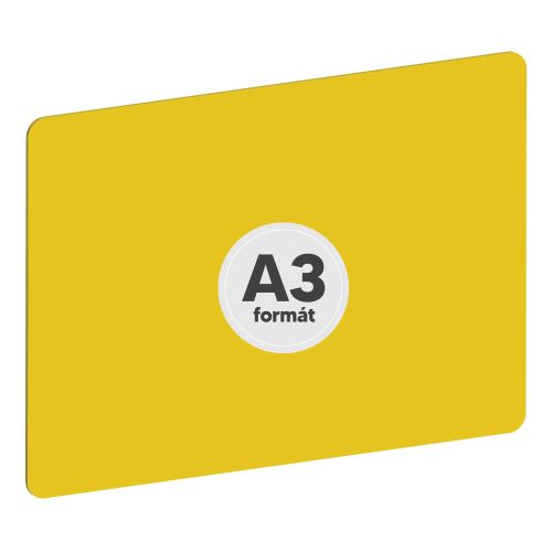 Gyúrmatábla műanyag A3 sárga