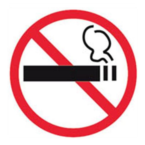 Etikety - informačné "Zákaz fajčenia", 114x114mm
