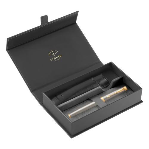 Roller PARKER IM Brushed Metal GT + čierne PU púzdro