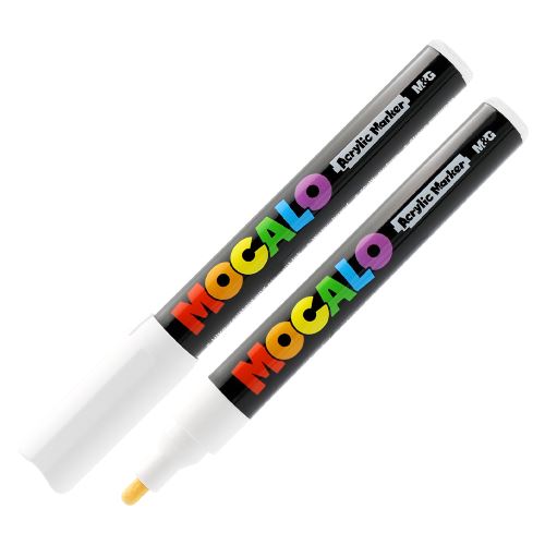 M&G MOCALO Acrylic Marker 2mm akril jelölő - fehér S100 (1)