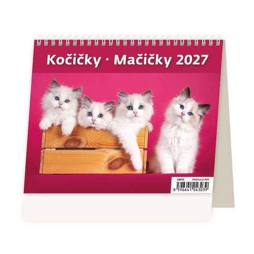 2027-es asztali naptár MiniMax Cicák/Macikák