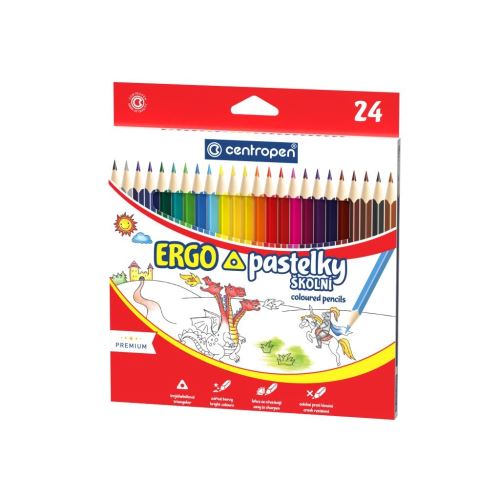 Centropen 9521 háromszögletű zsírkréták / 24 db