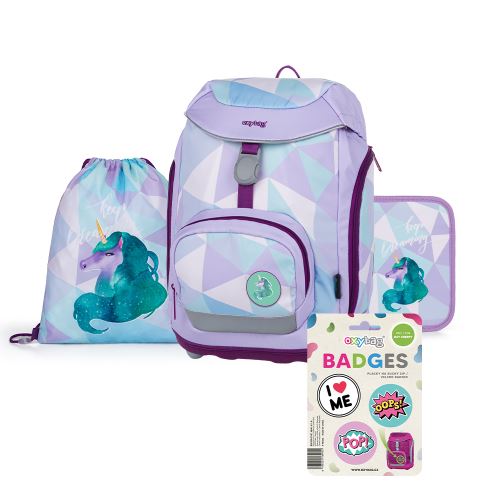Školská taška - 4 dielny set OXY - Sherpy Unicorn