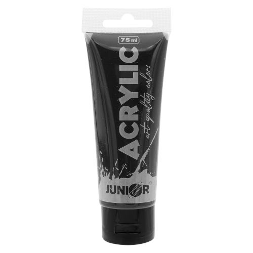 Akrilfesték JUNIOR 75 ml - fekete/black