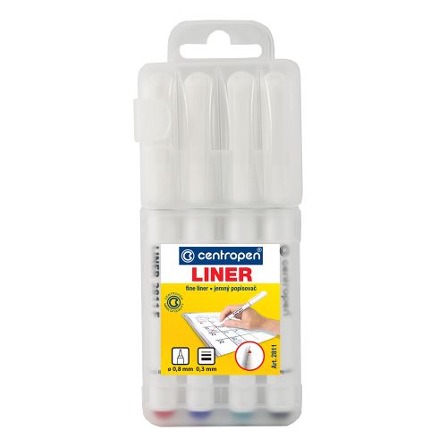 CENTROPEN 2811 tűfilc - készlet 4, 0,3 mm