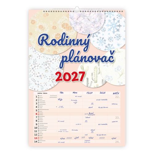 2027-es fali naptár – Családi tervező