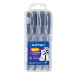 CENTROPEN fóliamarker M 2637 - 4 db készlet