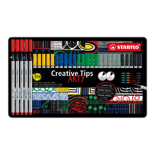 Kreatívny set STABILO Creative Tips CLASSIC (6 rôznych farieb) 30 ks sada v plechu