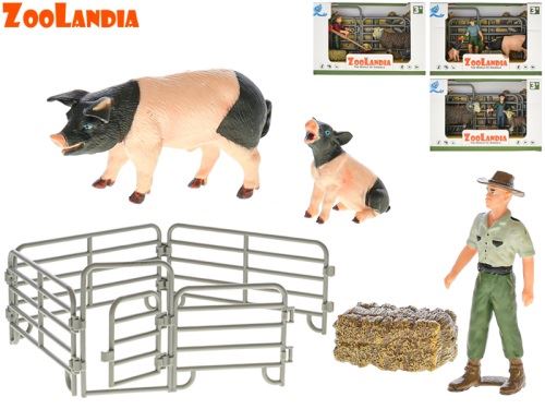Zoolandia farmos állatkák kölyökkel és kiegészítőkkel 4 féle, dobozban