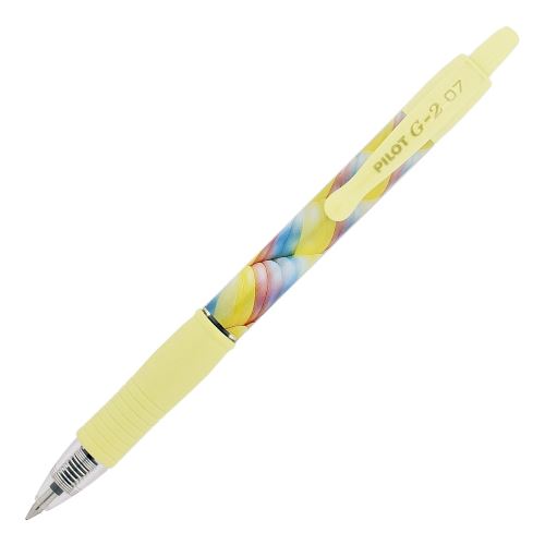 Roller gélový PILOT G-2 Flow 0,7 mm, žltý - čierna náplň