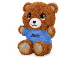 Teddy maci 17cm pólóban, nyomtatással, ülve 0m+ (1)
