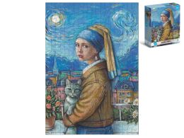 Puzzle 47x33cm Lány gyönggyel 500 darabos dobozban Puzzle 47x33cm Lány gyönggyel 500 darabos dobozban