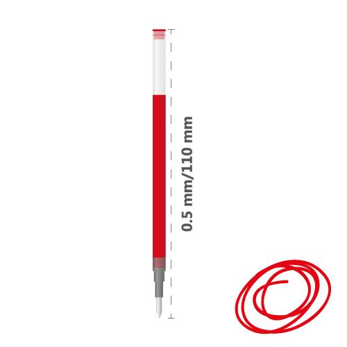 Tollbetét zselés PILOT G-2/B2P 0,5 mm - piros